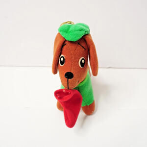 Vtg Dakin Dream Pets Plush Toy Dachshund Wiener Dog Hat Anthropomorphic Ornament